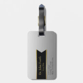 金ゴールドプロフェッショナル医療用カデュース – ラゲージタグ (裏面縦)