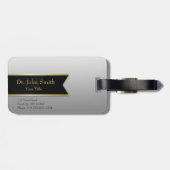 金ゴールドプロフェッショナル医療用カデュース – ラゲージタグ (裏面横)