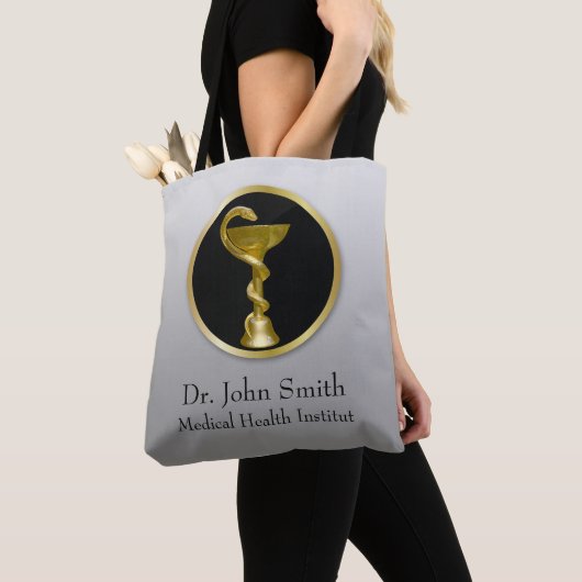金ゴールドプロフェッショナル医療衛生ボウル トートバッグ (クローズアップ)