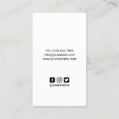 金ゴールドヘアガールメイクアップアーティスト&ヘアサロン 名刺 (裏面)