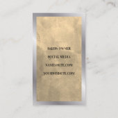 金ゴールドヘアサロンロゴ | はさみ 名刺 (裏面)