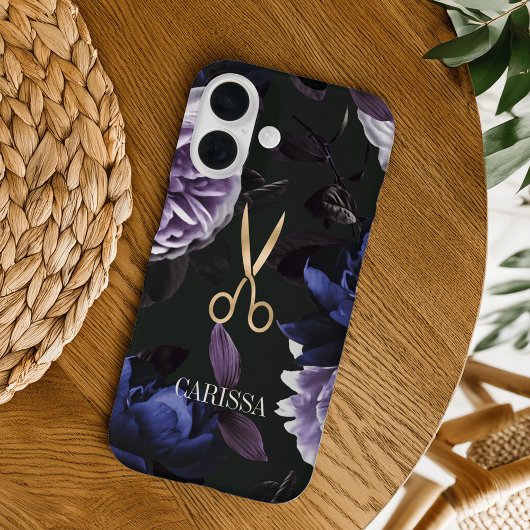 金ゴールドヘアスタイリストエレガントのフローラ Case-Mate iPhoneケース