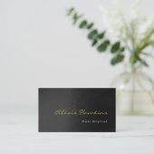 金ゴールドヘアスタイルコンサルタントメイクアップアーティスト 名刺 (スタンド正面)