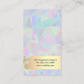 金ゴールドヘアロゴ | 虹色の金属幾何学 名刺 (裏面)