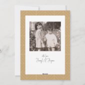 金ゴールドヘビとキノコ中国のの写真新年 シーズンカード (裏面)