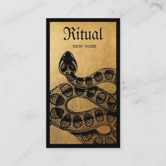 金ゴールドヘビ名刺 名刺 (正面)