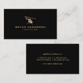 金ゴールドヘリコプター名刺 名刺 (正面/裏面)