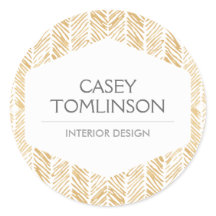 金ゴールドヘリンボーン/シェブロンのアートワークのシール