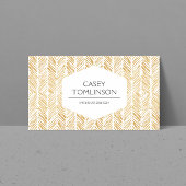 金ゴールドヘリンボーン/シェブロンのアートワーク 名刺