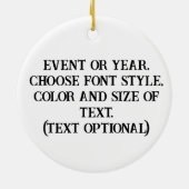 金ゴールドヘルメットのクリスマス セラミックオーナメント (裏面)