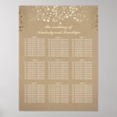 金ゴールドベビーの息クラフトの結婚シーティングチャート ポスター (正面)