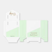 金ゴールドベビーグリーンパーソナライズされたベビーシャワーお願いボックス フェイバーボックス (折り畳みなし)