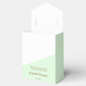 金ゴールドベビーグリーンパーソナライズされたベビーシャワーお願いボックス フェイバーボックス (オープン)