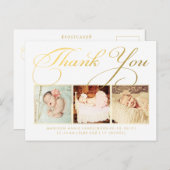 金ゴールドベビーサンキューsip&seeはがき 案内ポストカード (正面/裏面)