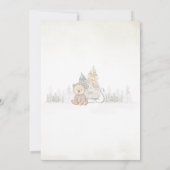 金ゴールドベビーシャワー 招待状 (裏面)