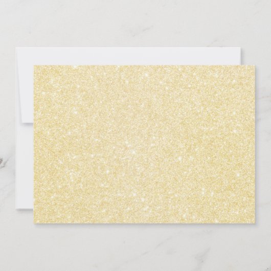 金ゴールドベビーバルーンボーイ赤ちゃんシャワー写真招待 招待状 (裏面)