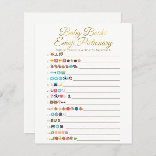 金ゴールドベビーブック絵文字ゲーム (正面/裏面)