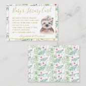 金ゴールドベビーライブラリのブックリクエストのスロットフローラ エンクロージャーカード (正面/裏面)