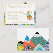 金ゴールドベビー図書図書要求山キツネ おもしろい エンクロージャーカード (正面/裏面)