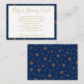金ゴールドベビー図書書要求Twinkleスターブルー エンクロージャーカード (正面/裏面)