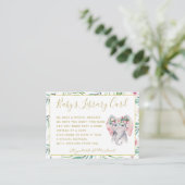 金ゴールドベビー図書書要請象フローラ エンクロージャーカード (スタンド正面)