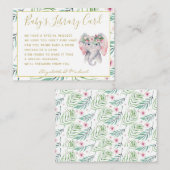 金ゴールドベビー図書書要請象フローラ エンクロージャーカード (正面/裏面)