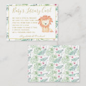 金ゴールドベビー図書要望獅子ジャングルサファリ エンクロージャーカード (正面/裏面)