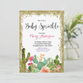 金ゴールドベビー散布招待状 招待状 (スタンド正面)