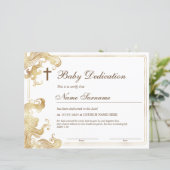 金ゴールドベビー献身証明書、バプテスマ (スタンド正面)