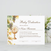 金ゴールドベビー献身証明書、バプテスマ (スタンド正面)