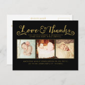 金ゴールドベビー誕生発表SIP & Seeポストカード 案内ポストカード (正面/裏面)