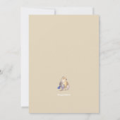 金ゴールドベビー鳥バンブルビーファースト誕生日 招待状 (裏面)