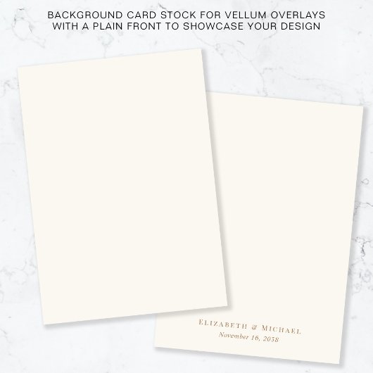 金ゴールドベラムオーバーレイ用モノグラムクリーム背景 招待状