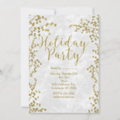 金ゴールドベリーホリデーパーティウィンター招待状 招待状 (正面)