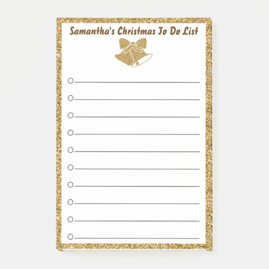 金ゴールドベルのクリスマス一覧 ポストイット (正面)