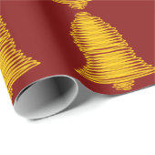 金ゴールドベルオンダークレッド包装紙 ラッピングペーパー (ロールコーナー)