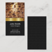 金ゴールドベルトのインテリア・デザイナーの名刺 名刺 (正面/裏面)