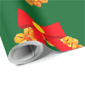 金ゴールドベルリースグリーンラッピング紙 ラッピングペーパー (ロールコーナー)