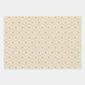 金ゴールドベージュアラベスクパターンデザイン ラッピングペーパーシート (正面2)