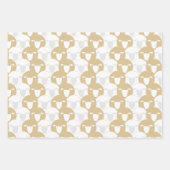 金ゴールドベージュイードアダムバラクカアバヒツジ ラッピングペーパーシート (正面3)