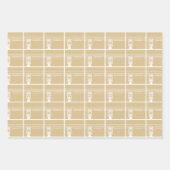 金ゴールドベージュイードアダムバラクカアバヒツジ ラッピングペーパーシート (正面)