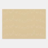 金ゴールドベージュイードムバラクマスジドパターンデザイン ラッピングペーパーシート (正面3)