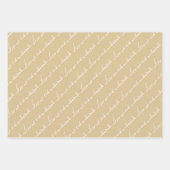 金ゴールドベージュイードムバラク ラッピングペーパーシート (正面2)