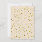 金ゴールドベージュクリスマスウェディング日付を保存 招待状 (裏面)