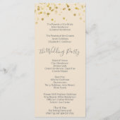 金ゴールドベージュクリスマス結婚式 プログラム (裏面)