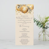 金ゴールドベージュクリスマス結婚式 プログラム (スタンド正面)