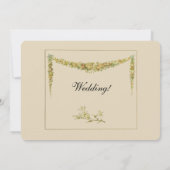 金ゴールドベージュビクトリアンスタイル結婚式招待状 招待状 (裏面)