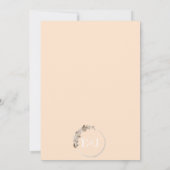 金ゴールドベージュフローラウォーターカラーバジェット結婚ズ 招待状 (裏面)