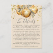 金ゴールドベージュ結婚リスマス詳細 エンクロージャーカード (正面)