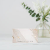 金ゴールドベ素朴ージュ名刺 名刺 (スタンド正面)